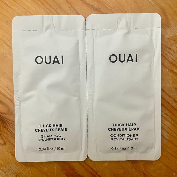 FREE ADD ON - OUAI Thick Hair Shampoo and Conditioner Samples - Picture 1 of 2